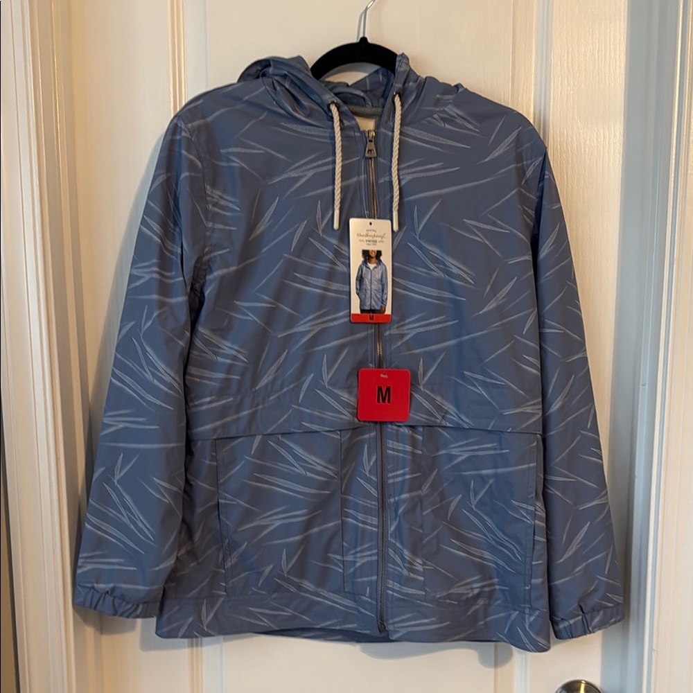 Weatherproof Vintage Blue Leaf Pattern Jacket